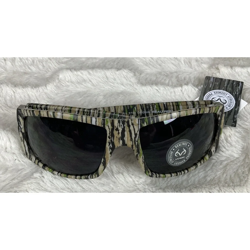 Realtree Original Camo Wraparound Shield Sunglasses Hunting Fishing NWT UV400